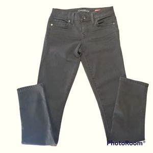 Level 99 Anthropologie Lily Skinny Straight Jean Size 25 Dark Gray